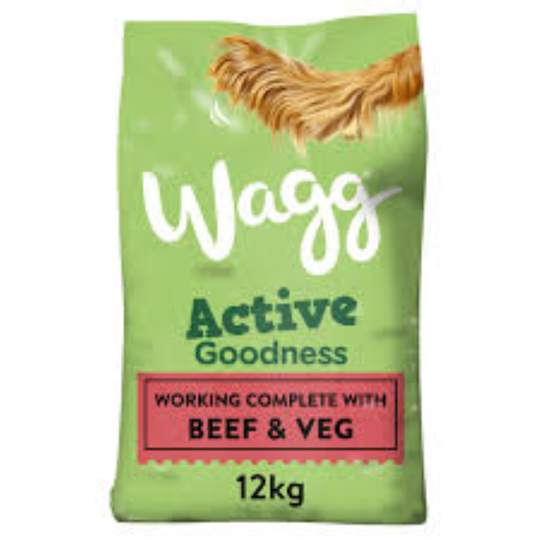 WAGG DOG FOOD ACTIVE BEEF 12KG
